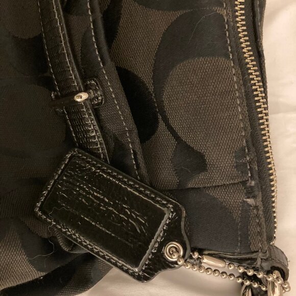 Coach dark brown and black Monogram Hobo Bag - Picture 7 of 8